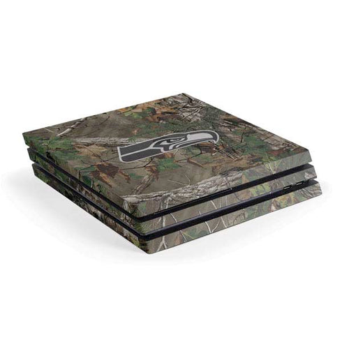 NFL Seattle Seahawks Realtree Xtra Green Camo PS4 Pro Console Skin